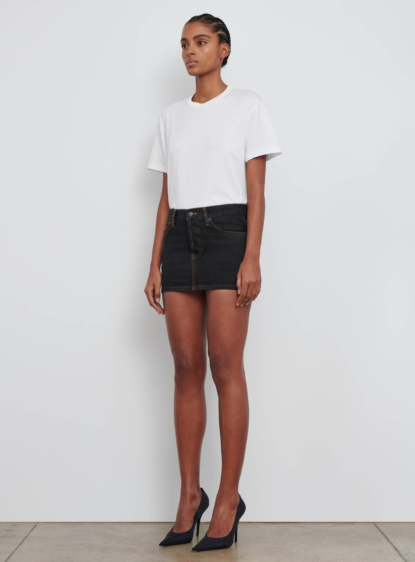 Denim Micro Mini Skirt